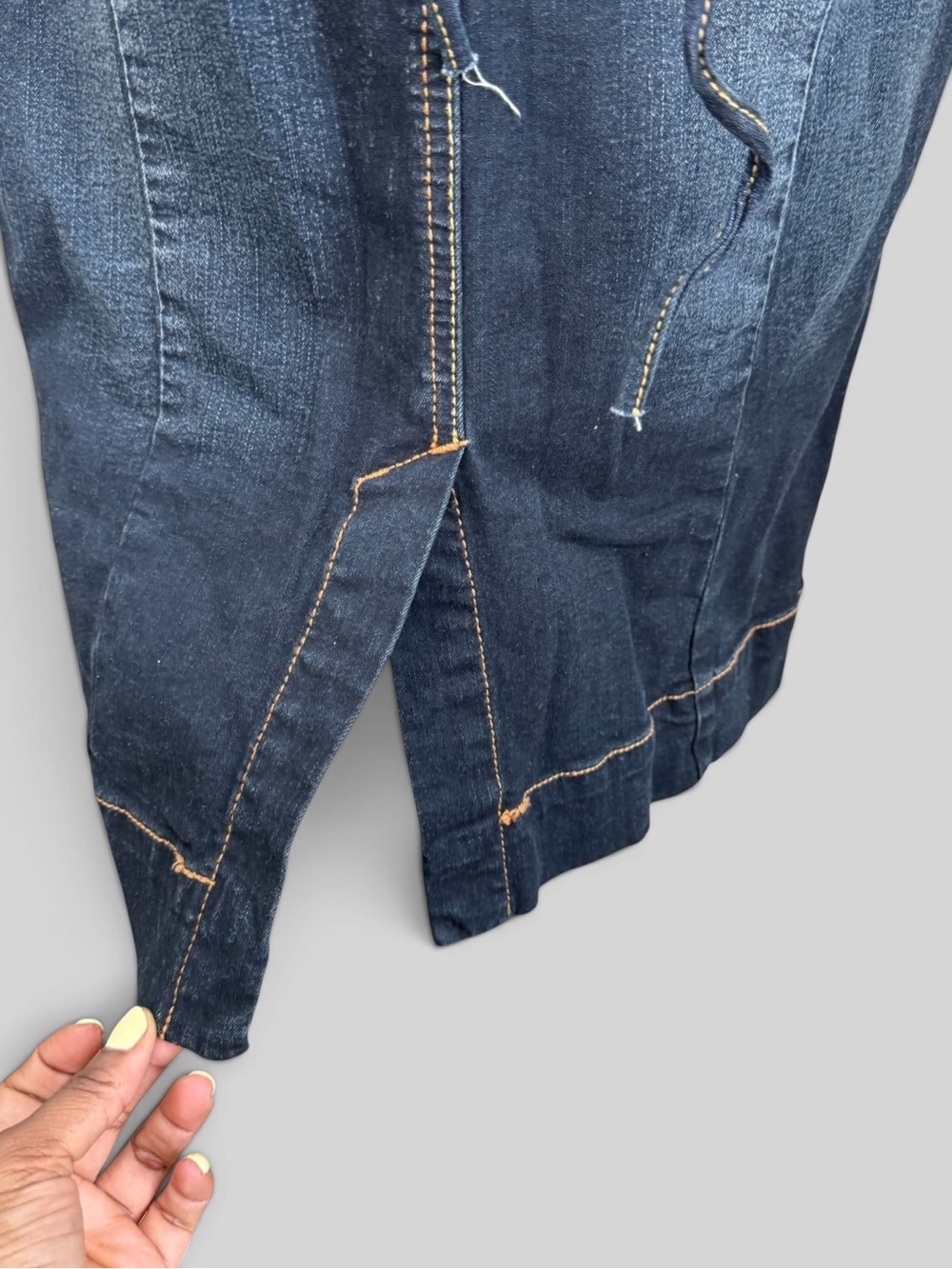 Baby Phat Strapless Dark Indigo Denim Corset Pencil Dress - Picture 12 of 12